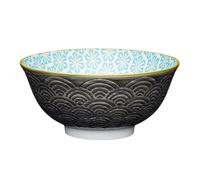 KitchenCraft 16cm Grey Arched Pattern Ceramic Bowl