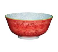 KitchenCraft 16cm Leaf Print and Terracotta Look Ceramic Bowl