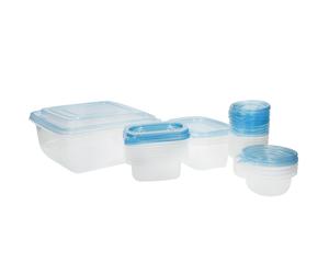 KitchenCraft 23 Pieces Plastic Meal Prep Container Set with Different Size