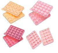 KitchenCraft 23 x 18.5 cm Sweetly Does It Silicone 20 Hole Assorted Patterned Cake Pop Mould