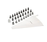 KitchenCraft 28 Pieces Icing Nozzle with Piping bag for decorating Cakes