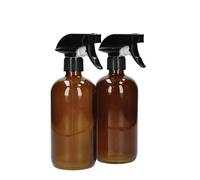 KitchenCraft 2pc Living Nostalgia Refillable pray Glass Bottle Set, Amber in Brown Kitchencraft Brown