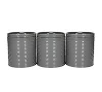 KitchenCraft 3-Piece Storage Canister Set in Grey Kitchencraft Grey