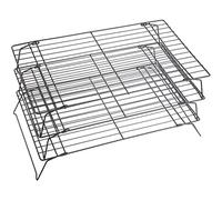 KitchenCraft 3-Tier Stackable Non-Stick Cake Cooling Rack, 21 x 40 cm (8" x 16"), Silver