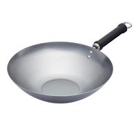 KitchenCraft World of Flavours Oriental Plain Carbon Steel 30cm Wok