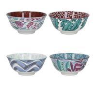 KitchenCraft 4-Piece Ceramic Cereal / Dessert Bowl Set - Multicolour - Ceramic - Bowls
