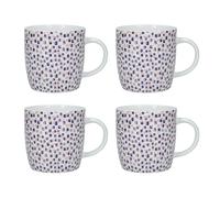 KitchenCraft 4-Piece Geometric Square Barrel Mug Set - Mixed - Fine China - Mug