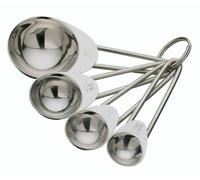 Kitchen Craft Stainless Steel Measuring Spoons – 4-Piece Set – Metallic Silver