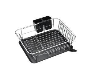 KitchenCraft 42x30.5x15cm Dish Drainer with Drip Tray
