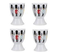 KitchenCraft 4pcs. Porcelain Novelty Egg Cup Holder Soldiers Design