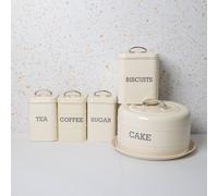 KitchenCraft 5pc Antique Cream Kitchen Storage Set Kitchencraft Cream