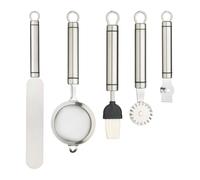KitchenCraft 5pc Stainless Steel Professional Kitchen Tool Set in Silver Kitchencraft Silver