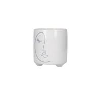 Kitchencraft Abstract Face Planter, Dolomite, White / Grey