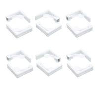 KitchenCraft Adjustable Plastic Tablecloth Clips, 6 x 6 x 2 cm - White (Pack of 6)