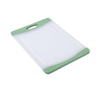 KitchenCraft Anti-Slip Chopping Board for Kitchens, BPA Free Plastic Chopping Board, Stain Resistant Cutting Board with Handle, Green, 36.5 x 25cm, Dishwasher Safe