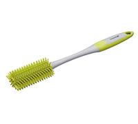 KitchenCraft Antibacterial Silicone Bottle Brush, 35 cm (14") - Grey/Green