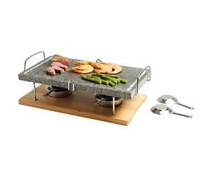 KitchenCraft Artesa Hot Stone Grill Marble Steak Cooker Portable Tabletop