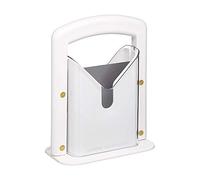 KitchenCraft Bagel Slicer and Cutter, Plastic / Carbon Steel in Gift Box, 18 x 9.5 x 23.5cm, White