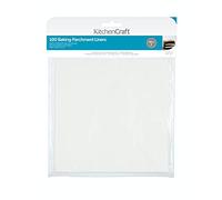 KitchenCraft Baking Parchment Roll, Parchment Paper for Baking, Multifunction, 20 cm (8") - Square (Pack of 100), White