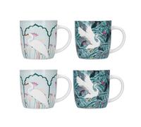 KitchenCraft Barrel Mug Set Of 4 Exotic Crane