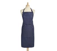 KitchenCraft ‘Butcher’s Stripe’ 1% Cotton Kitchen Apron (One Size Fits All) - Blue/White