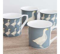 KitchenCraft Set Of 4 Geese Fluted Mugs