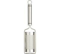 KitchenCraft Oval Handled Professional Stainless Steel Curved Grater, Grating Tool for Cheese, Vegetables, Chocolate, and Zesting, Kitchen Utensil, Dishwasher Safe, 26cm