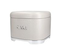 KitchenCraft Cake Storage Tin with Lid, Latte Cream, 26 x 26 x 20cm