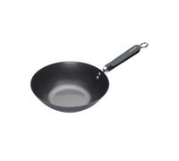 KitchenCraft Carbon Steel 26.5cm Non-Stick Wok in Dark Grey Kitchencraft Dark Grey