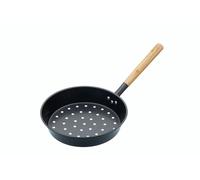 KitchenCraft Carbon Steel Chestnut / BBQ Pan - Black - Carbon Steel - Roasting Dish