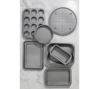 KitchenCraft Carbon Steel Non-Stick 8-Piece Bakeware Set in Dark Grey Kitchencraft Dark Grey