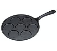 KitchenCraft Cast Iron 7 Hole Blinis Pan - Black - Cast Iron - Cake Pan