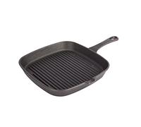 Deluxe Cast Iron Induction Safe Square Ribbed Grill Pan 23cm (Each)