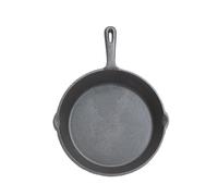 KitchenCraft Cast Iron Griddle Pan, Induction Safe, Oven, Grill and Barbecue Safe, Round Cast Iron Skillet, 24 cm (9.5''), Black