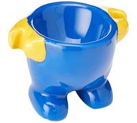 KitchenCraft Ceramic 'Mr GR-EGG' Novelty Egg Cup, 8 x 5 x 4 cm (3" x 2" x 4") - Blue / Yellow