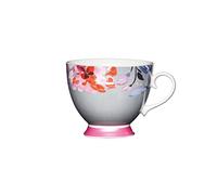 Set of 4 KitchenCraft China Floral Border Mugs Kitchencraft Multi Large