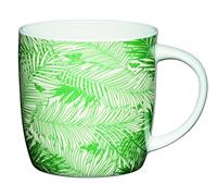 KitchenCraft China 425ml Barrel Shaped Mug, Palms