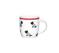 KitchenCraft China 425ml Barrel Shaped Mug, Sitting Westies