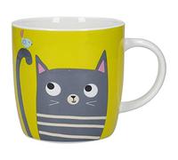 KitchenCraft China 425ml Cat Barrel Shaped Mug