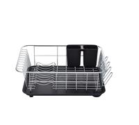 KitchenCraft Chrome Plated Dish Drainer - Black - Stainless Steel - Dish Drainer