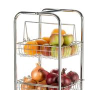 KitchenCraft Chrome Plated Four Tier Trolley Kitchencraft Multicolor