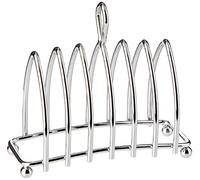 KitchenCraft Chrome-Plated Metal Toast Rack, 16 x 15 x 7 cm (6.5" x 6" x 3"), Silver