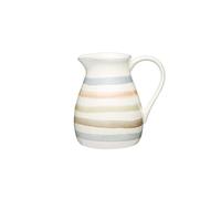KitchenCraft Classic Collection Striped Ceramic Milk Jug, 500 ml (17 fl oz) - Cream