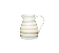 KitchenCraft Classic Collection Striped Ceramic Milk Jug, 5 ml (17 fl oz) - Cream