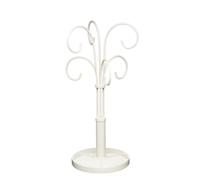 KitchenCraft Classic Collection Wrought Iron Mug Tree Stand - Cream - Wrought Iron - Mug Tree