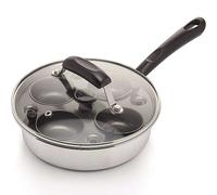 KitchenCraft Coated Carbon Steel Four Hole Egg Poacher Carbon