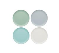 KitchenCraft Colourworks Melamine Plastic Side Plates, Classics Colours, Set of 4