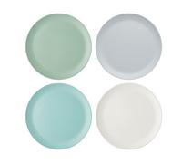 KitchenCraft Colourworks Plastic Dinner Plates, Classics Colours, Set of 4