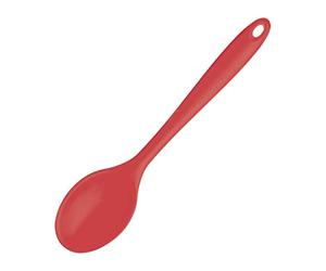 KitchenCraft Colourworks Silicone Cooking Spoon, 27 cm - Red | Dishwasher-safe design prevents scratches on delicate non-stick pans and resists stains from strong ingredients.