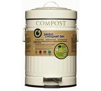 KitchenCraft Compost Pedal Bin - Cream - Carbon Steel - Bins